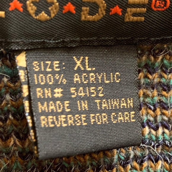 Vintage 80s Colorful Multicolor Geometric Loud Cosby Grandpa Plaid Sweater XL - Picture 16 of 17